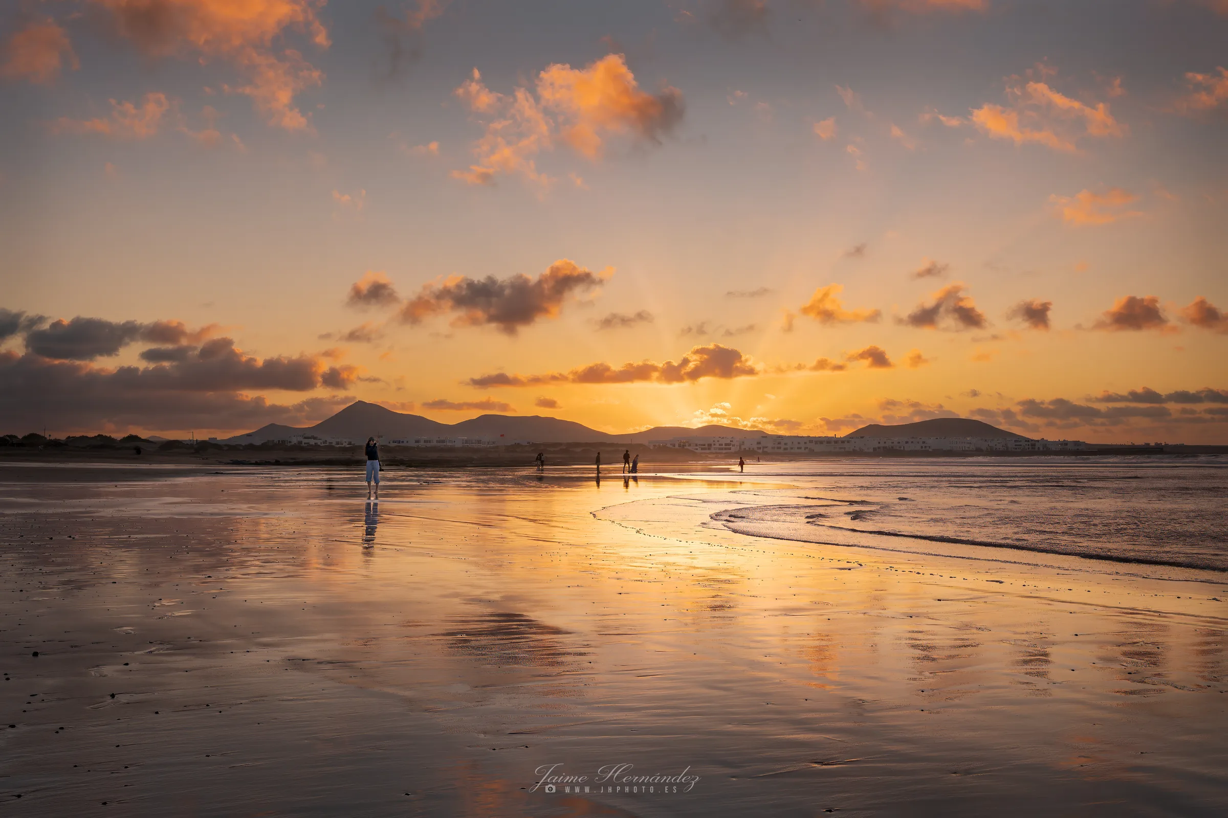 Reflejos de Famara · Playa de Famara, Lanzarote
